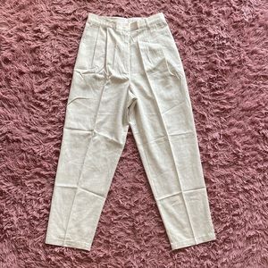 VTG ⏰ SAG HARBOR high-waisted off-white pleated trousers